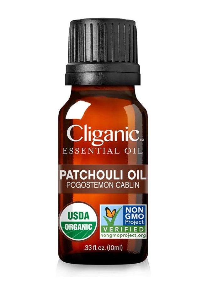 Organic Patchouli Essential Oil 10ml, 100% Pure Natural Undiluted, For Aromatherapy