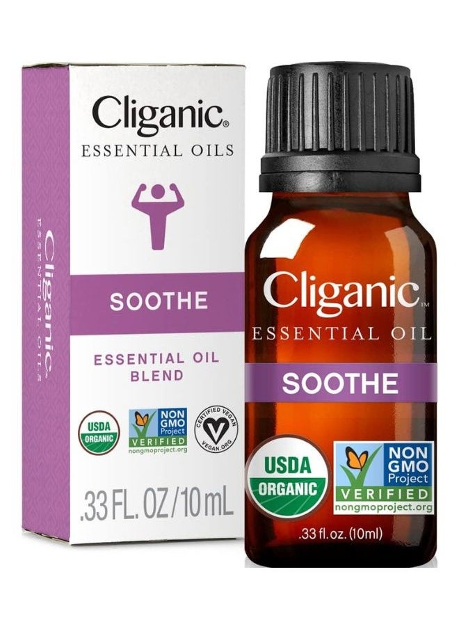 Organic Soothe Essential Oil Blend 10ml, Organic, Natural Aromatherapy Oil for Diffuser Steam Distilled | Non-GMO Verified