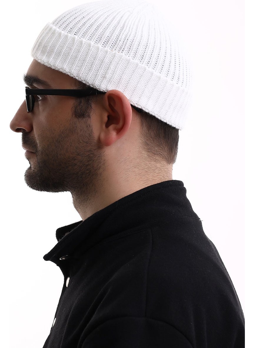 Orlon Folded Skullcap - White