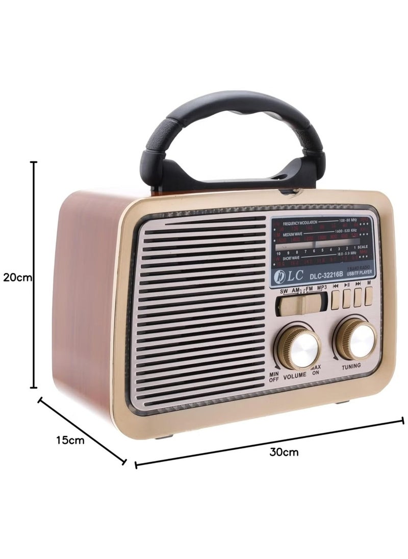 Radio With Bluetooth, SD Card Slot, USB & Aux Port – Portable FM/AM Radio with Wireless Streaming, Compact Design, Versatile Connectivity for Music, Podcasts, and More