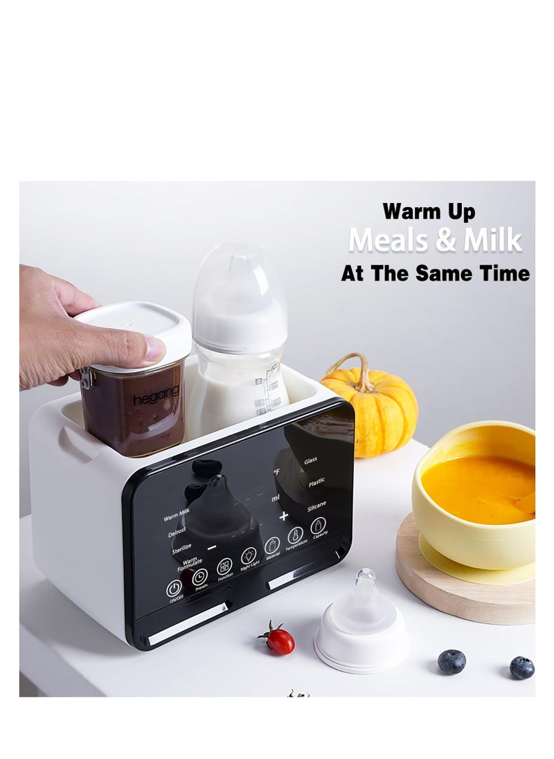 ARCOON Double Baby Milk Warmer 8-in-1 Fast Baby Milk Warmer with Timer for Breastmilk , Multifunctional Baby Milk Warmer with Food Hatter