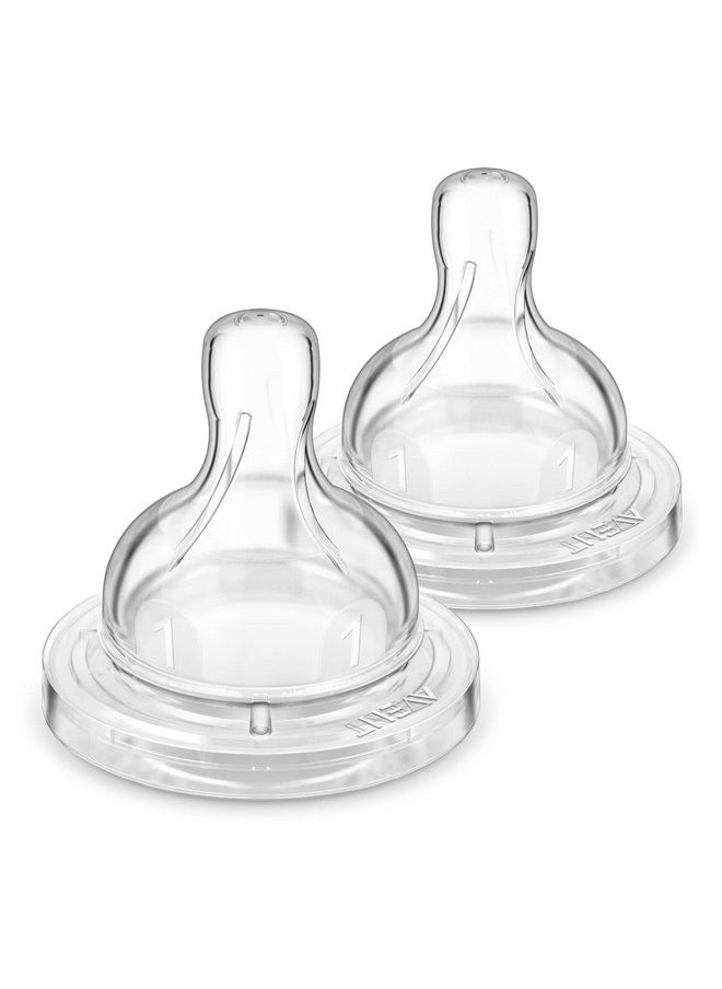 Philips Avent Anti-Colic Baby Bottle Flow 1 Nipple, 2pk, SCY761/02