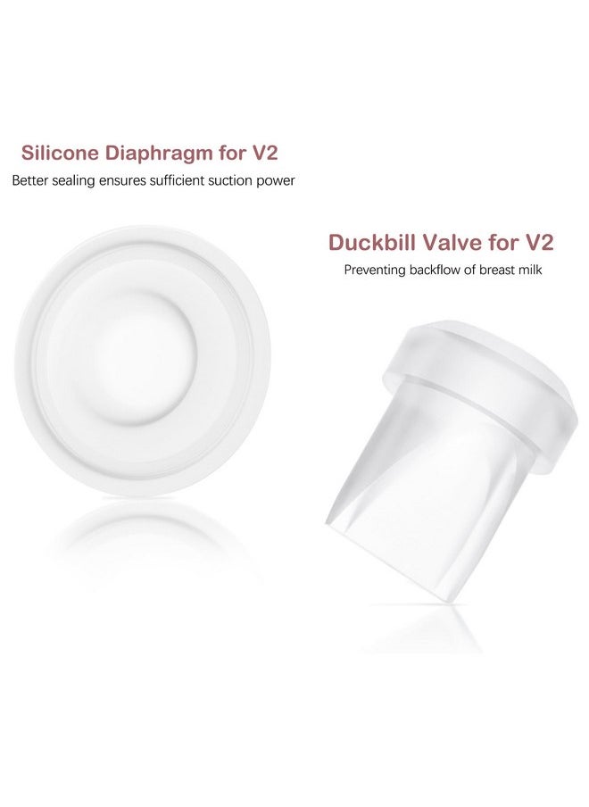 TOVVILD Duckbill Valves Silicone Diaphragm Compatible with Momcozy V1/V2 Breast Pump, Replacement Pump Parts Accessories Compatible for V1/V2 Momcozy, 4PCS