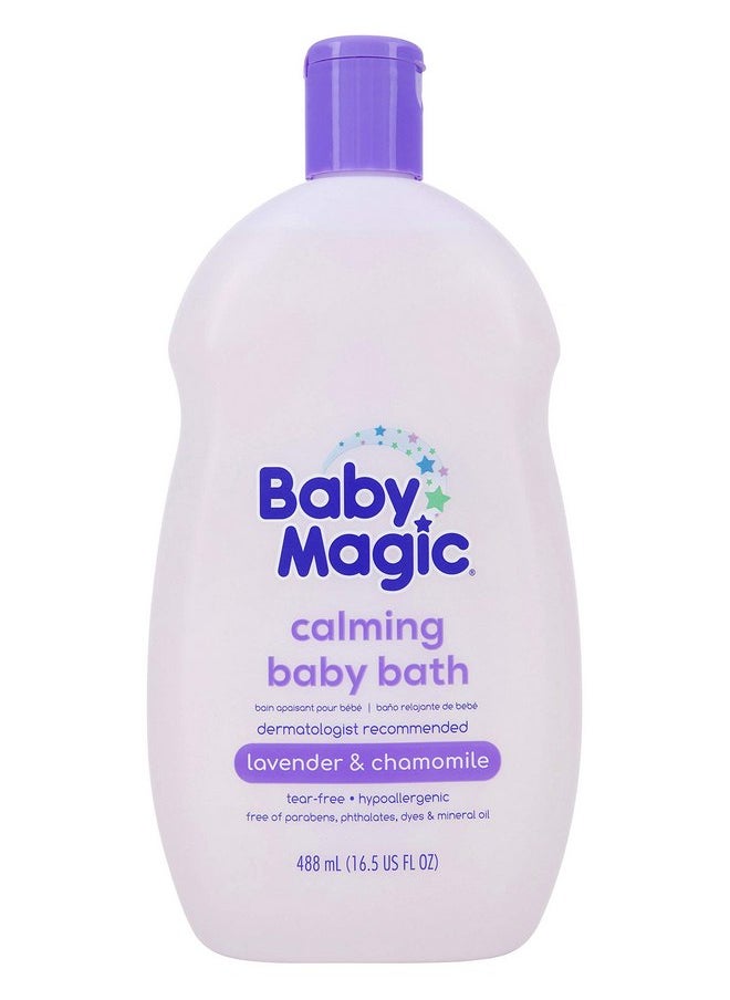 Baby Magic Calming Baby Bath| Tear-Free, Free of Parabens, Phthalates, Sulfates and Dyes, Lavender/Chamomile, 16.5 Fl Oz