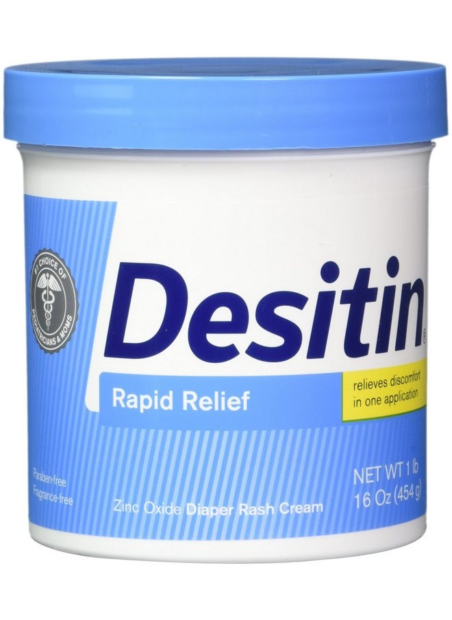 DESITIN Rapid Relief Creamy Jar, 16-Ounce (Pack of 4)