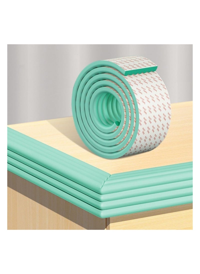 Bunk Bed Ladder Pads Soft Extra-Wide Edge Protector Self-Adhesive Bunk Bed Ladder Cover Foam Padding Traction Treads for Stair Steps Sharp Edges Table Desk Furniture 6.5 Ft Light Green