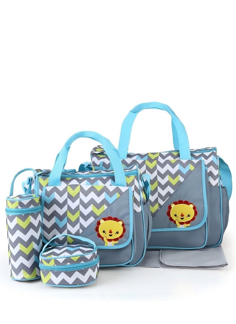 Mother And Baby Multifunctional Large Capacity Mother Bag 5-Piece Set