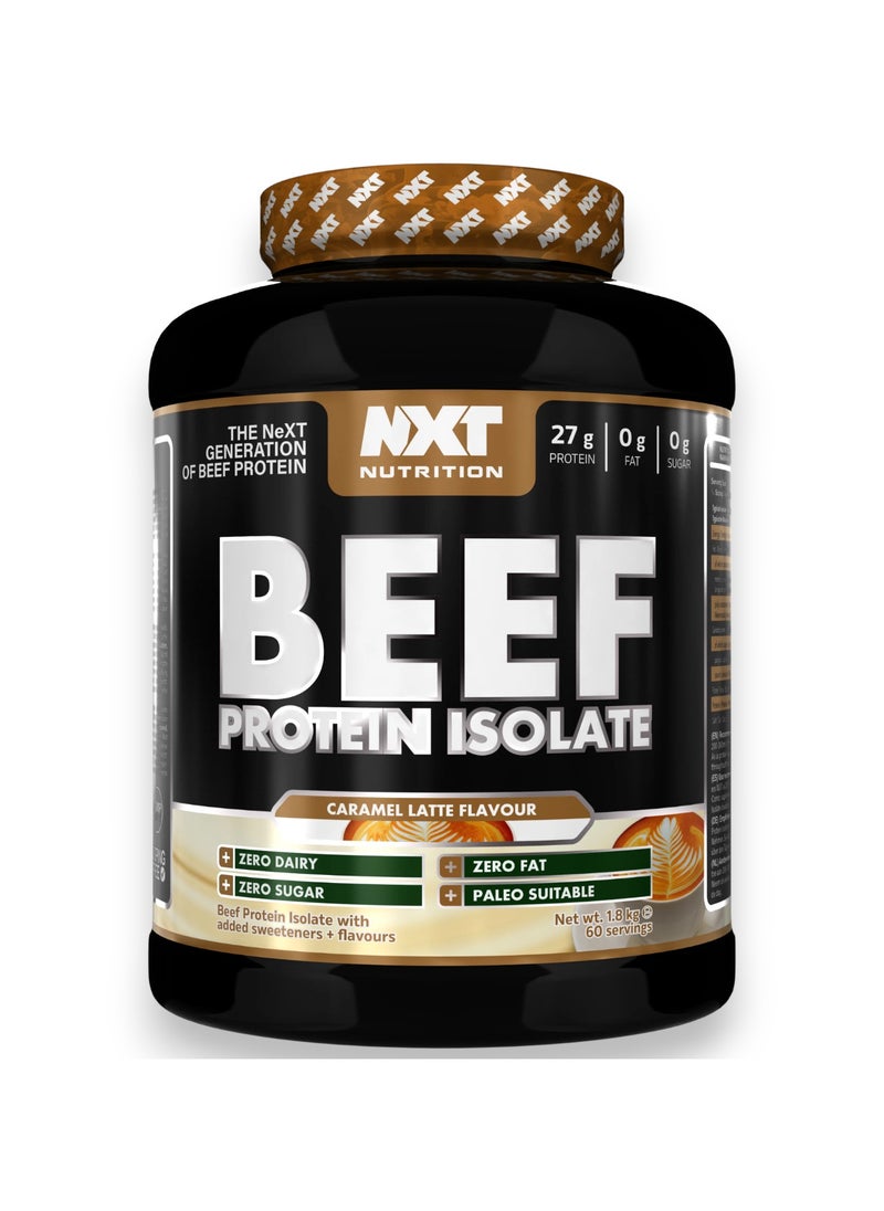 Beef Protein Isolate, Caramel Latte Flavour, 1.8kg, 60 Servings