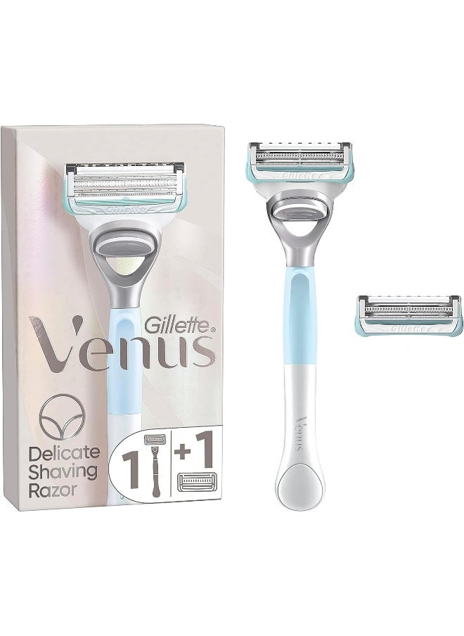 Gillette Venus Bikini Skin Care Women's Razor + 2 Razor Blade Refill with Precision Trimmer