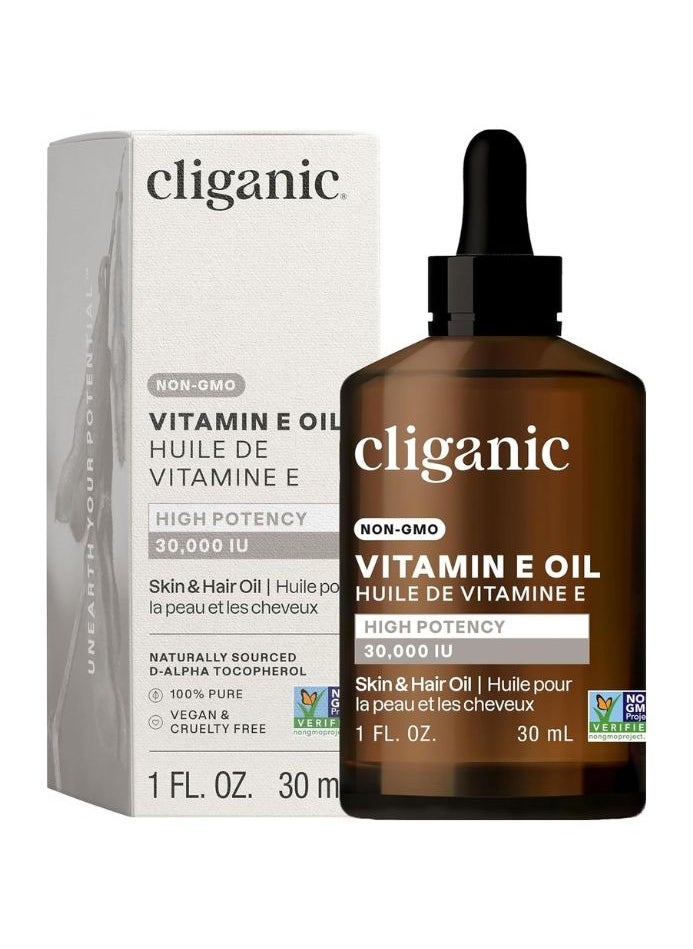 Vitamin E Oil 1oz / 30ml, 100% Pure, Hair & Face 30,000 IU, Non GMO