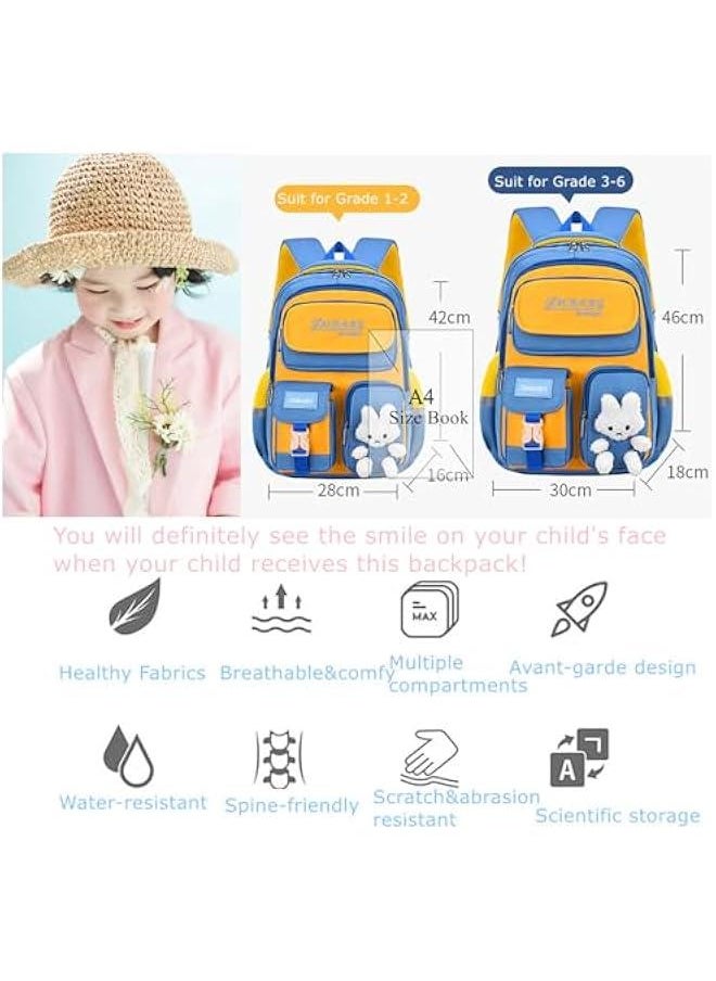 Kawaii Bunny Sequin Kids Girls Backpack Elementary Students BookBag School Bag