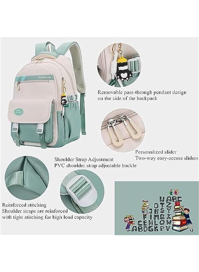 Teen Girls' Backpack for School Color-blocking Sports Kids Backpack for Teens Middle School Students Bookbag