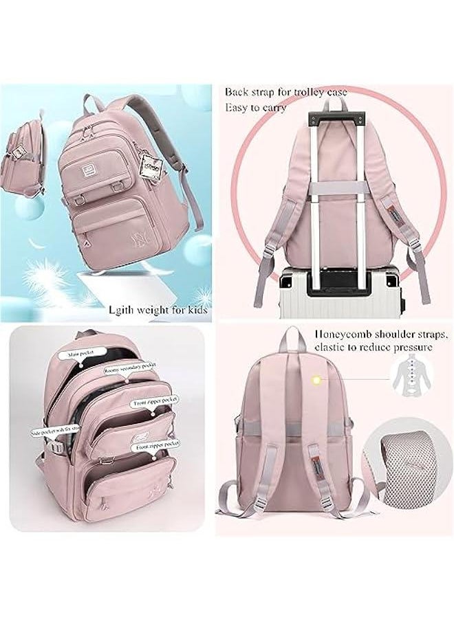 Solid Color Kids Girls Backpack Elementary Students Book Bag School Bag for Boys