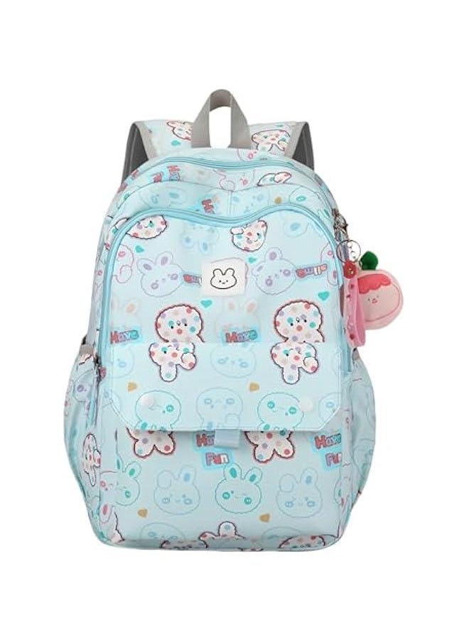 Girls Backpack for School Colorful Bunny Bookbag Kids School Book Bag for Girls