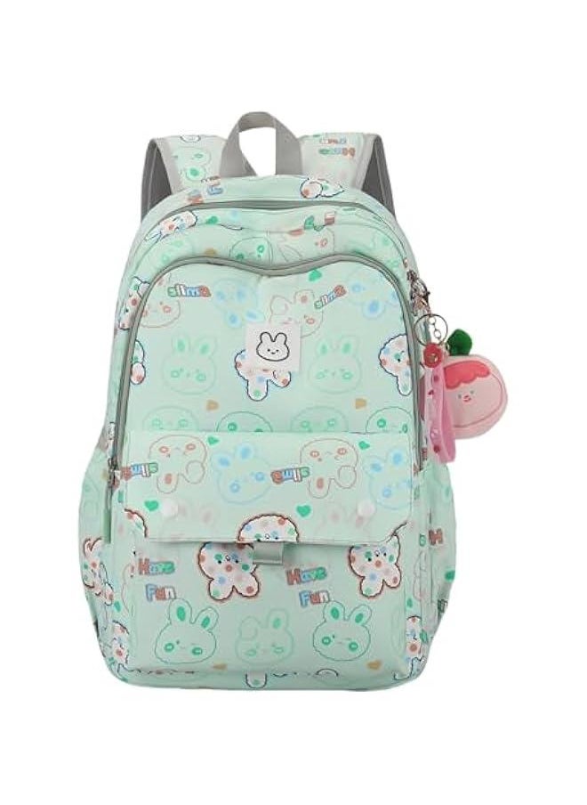 Girls Backpack for School Colorful Bunny Bookbag Kids School Book Bag for Girls