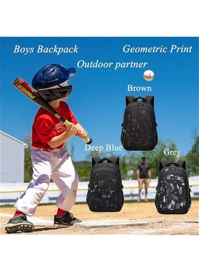 Elementary Kids Boys Backpack Teens School Bag Students BookBag for School Deep Blue