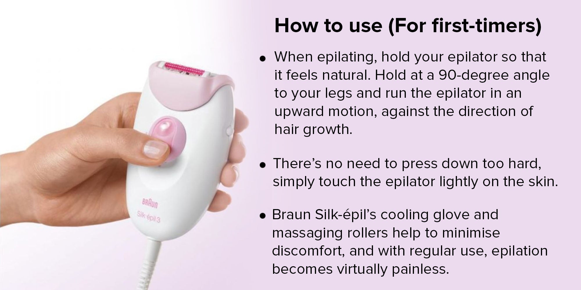 Electronic Epilator White/Pink