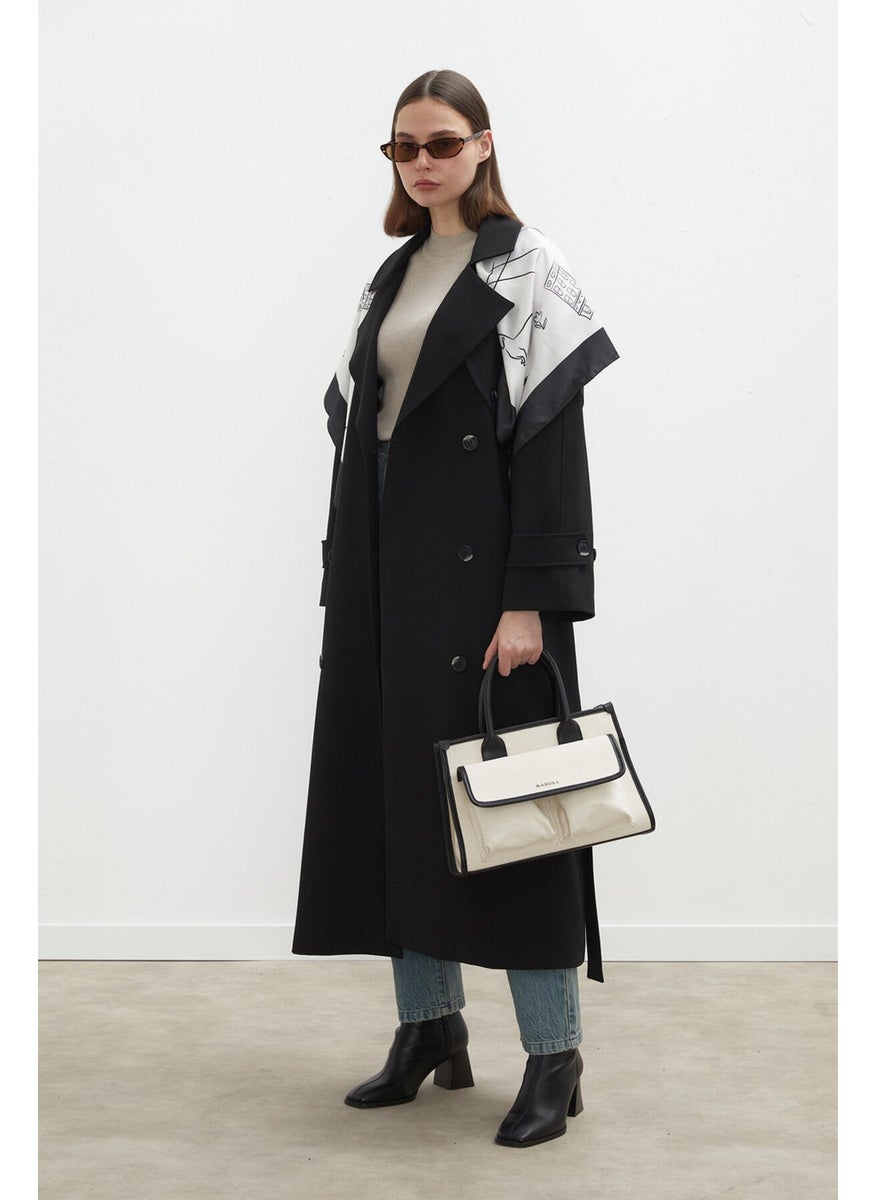 Premium Oversize Trench Coat Black