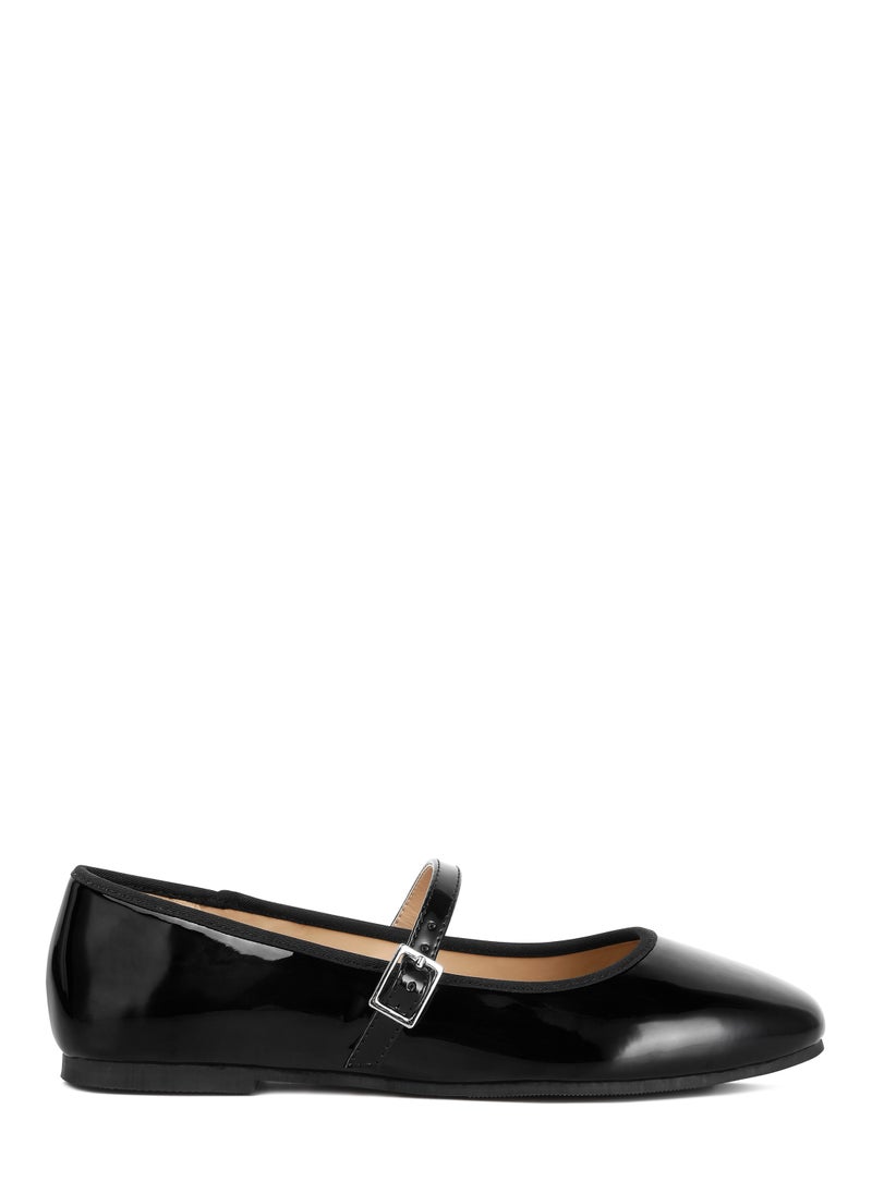 Black Classic Mary Jane Flats