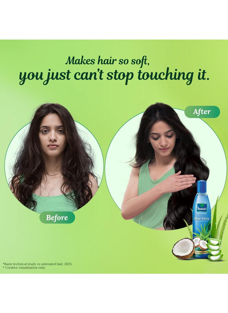 Parachute Advansed Aloe Vera Enriched Coconut Hair Oil 400 ml For Soft Strong Hair..UNIQUE