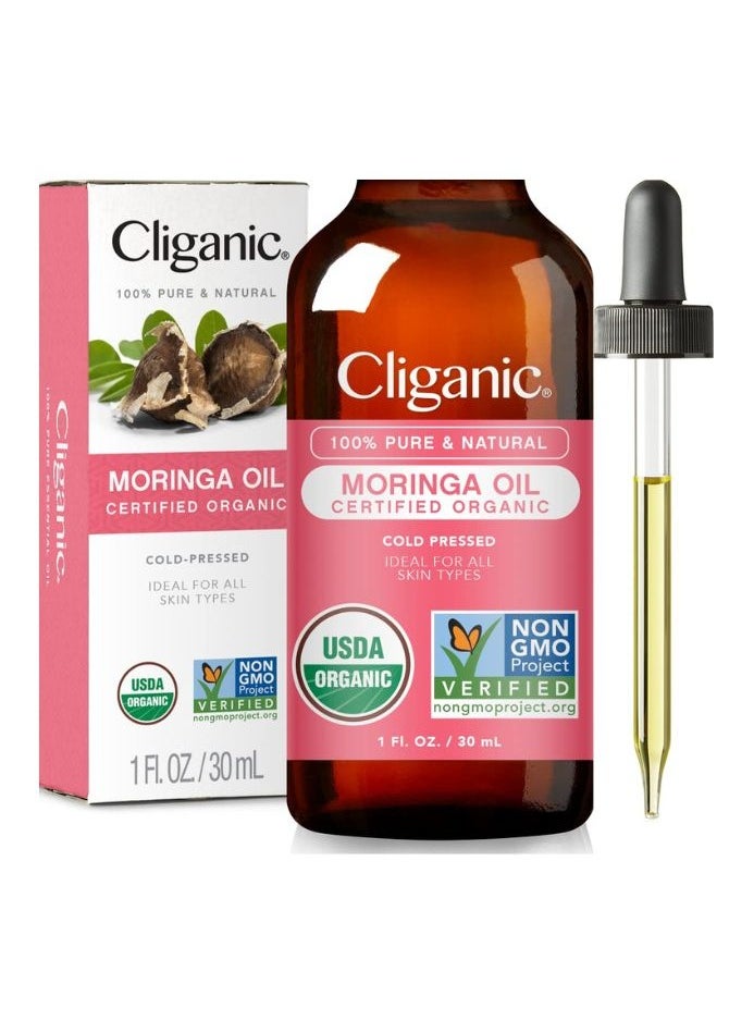 Organic Moringa Oil 1oz / 30ml, 100% Pure - For Face & Hair