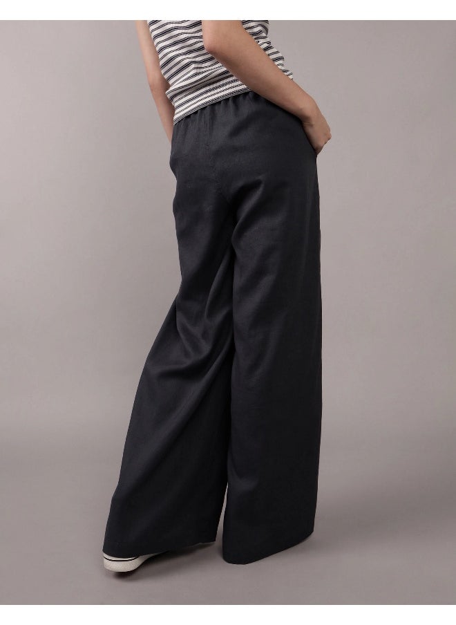 AE Linen-Blend Pull-On Pant