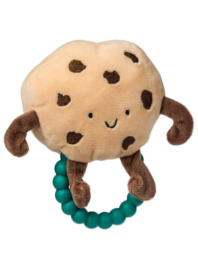 Mary Meyer Sweet Soothie Soft Baby Rattle with Teether Ring, 5-Inches, Chippy Cookie