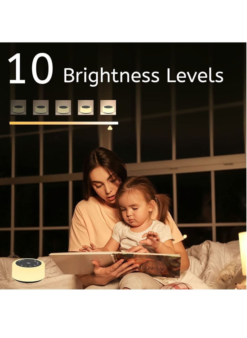 Sound Machines White Noise Machine 12 Colors Night Lights with 30 Soothing Sounds Sleep Machine with 5 Timers Portable for Home Travel and Office (Black)