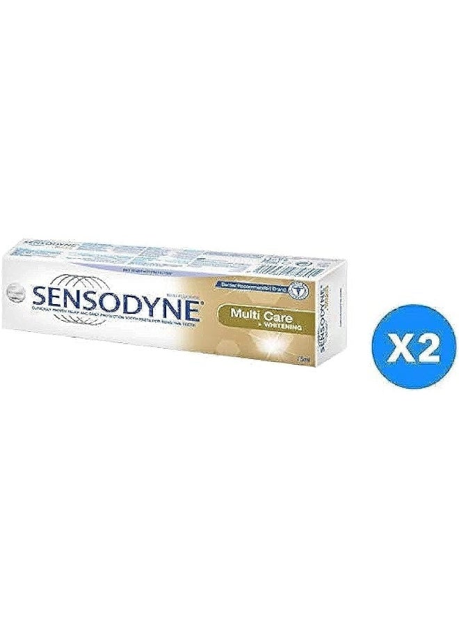 Sensodyne Toothpaste Multi Care Plus Whitening - 75 ml X 2