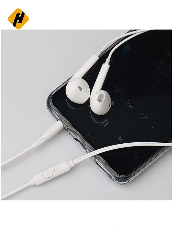 Earbuds Earphones with Microphone, Earbuds Earphones Wired Stereo in-Ear Headphones Bass Earbuds, Compatible with iPhone and Android Smartphones