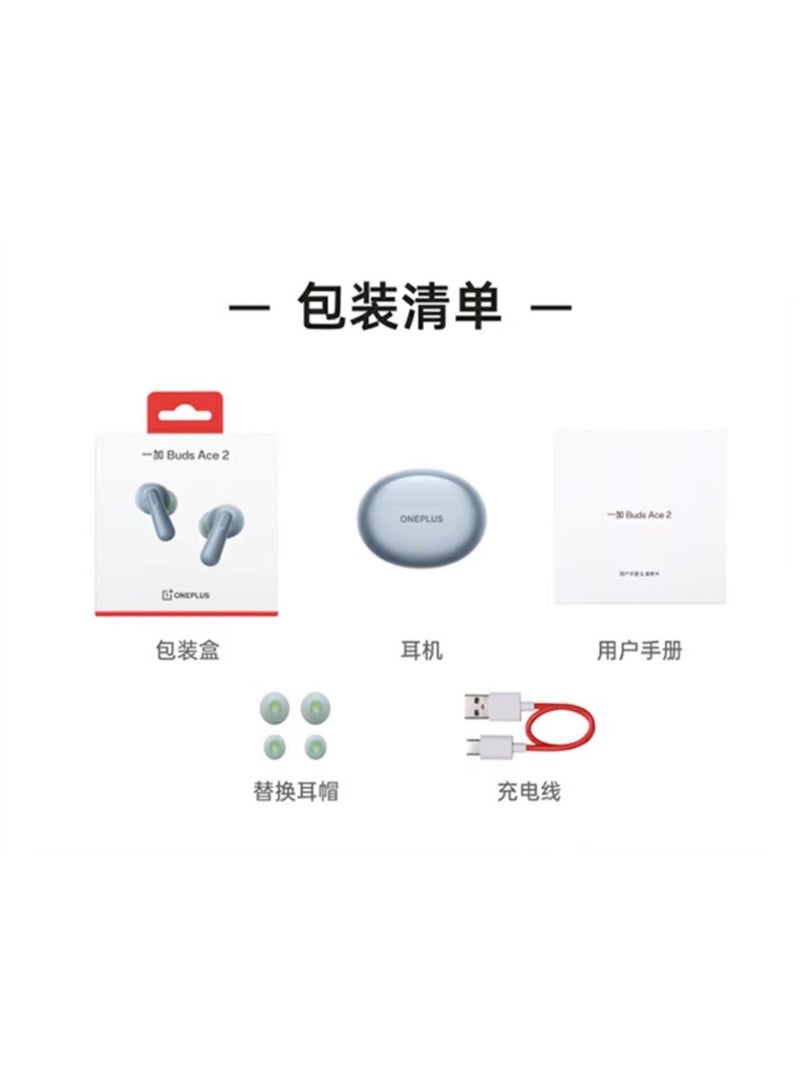 Buds Ace 2 – Premium Wireless Earbuds with Extended Battery and Advanced Noise Cancellation cyan
