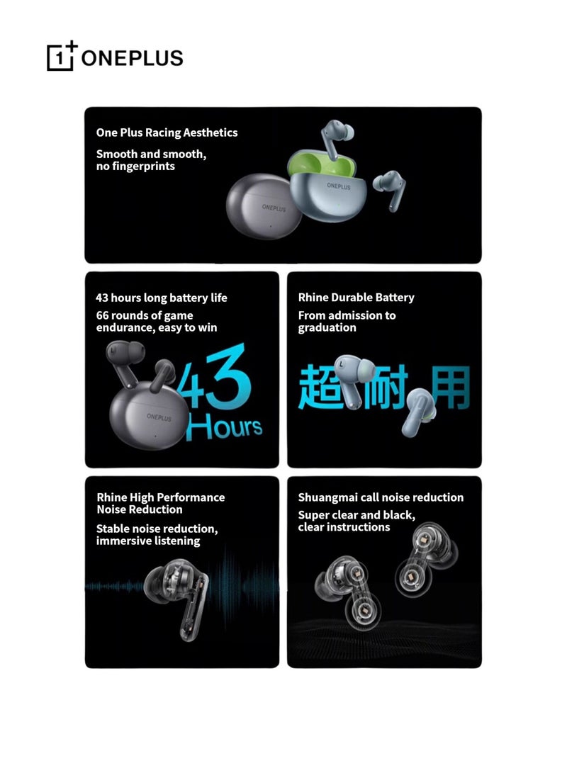 Buds Ace 2 – Premium Wireless Earbuds with Extended Battery and Advanced Noise Cancellation Black