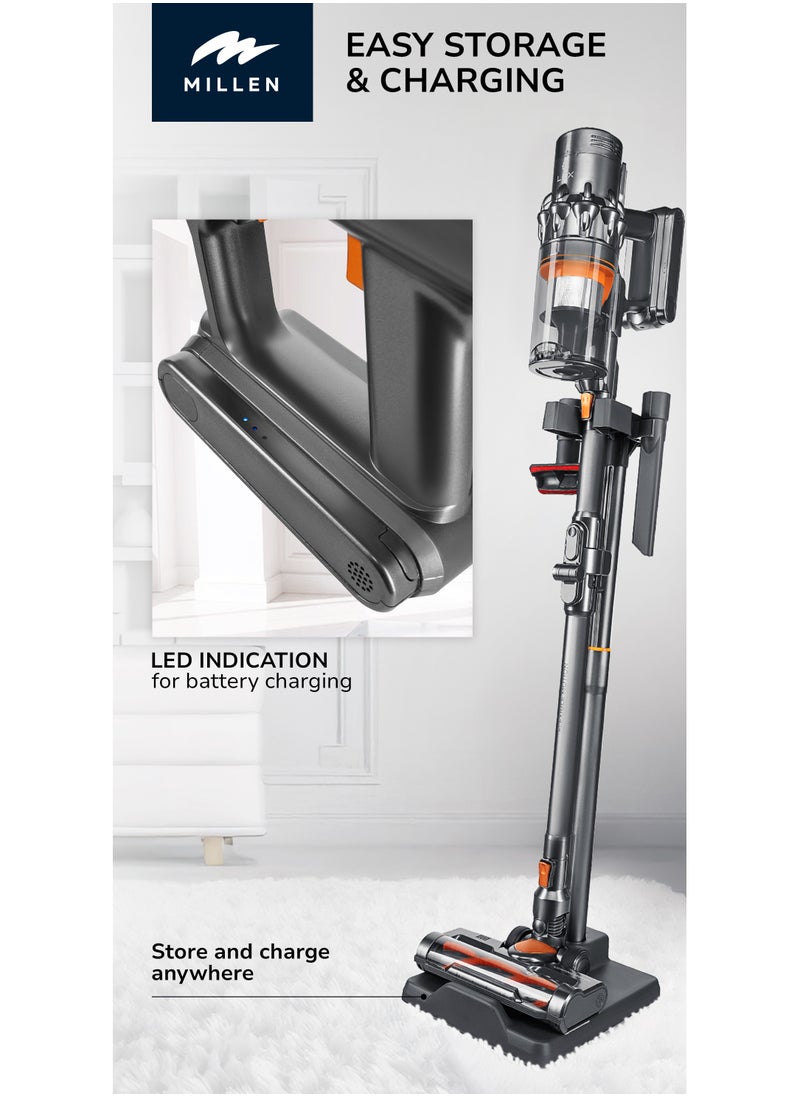 MILLEN Cordless Stick Vacuum Cleaner – Powerful, Lightweight & Versatile – MVCS7073