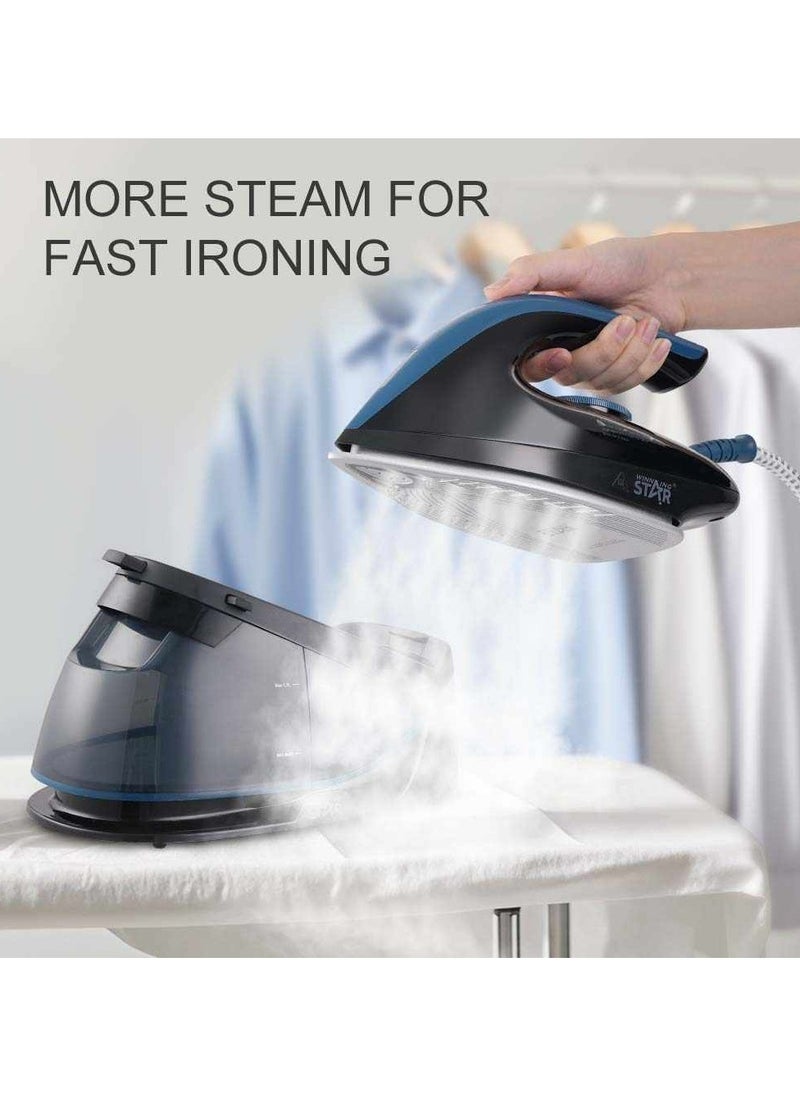 Winning Star Electric Steam Station Iron with 1.7L Water Tank, Ergonomic Handle & Adjustable Temperature Control with Self-Cleaning Ceramic Soleplate 2200W (ST-6129)