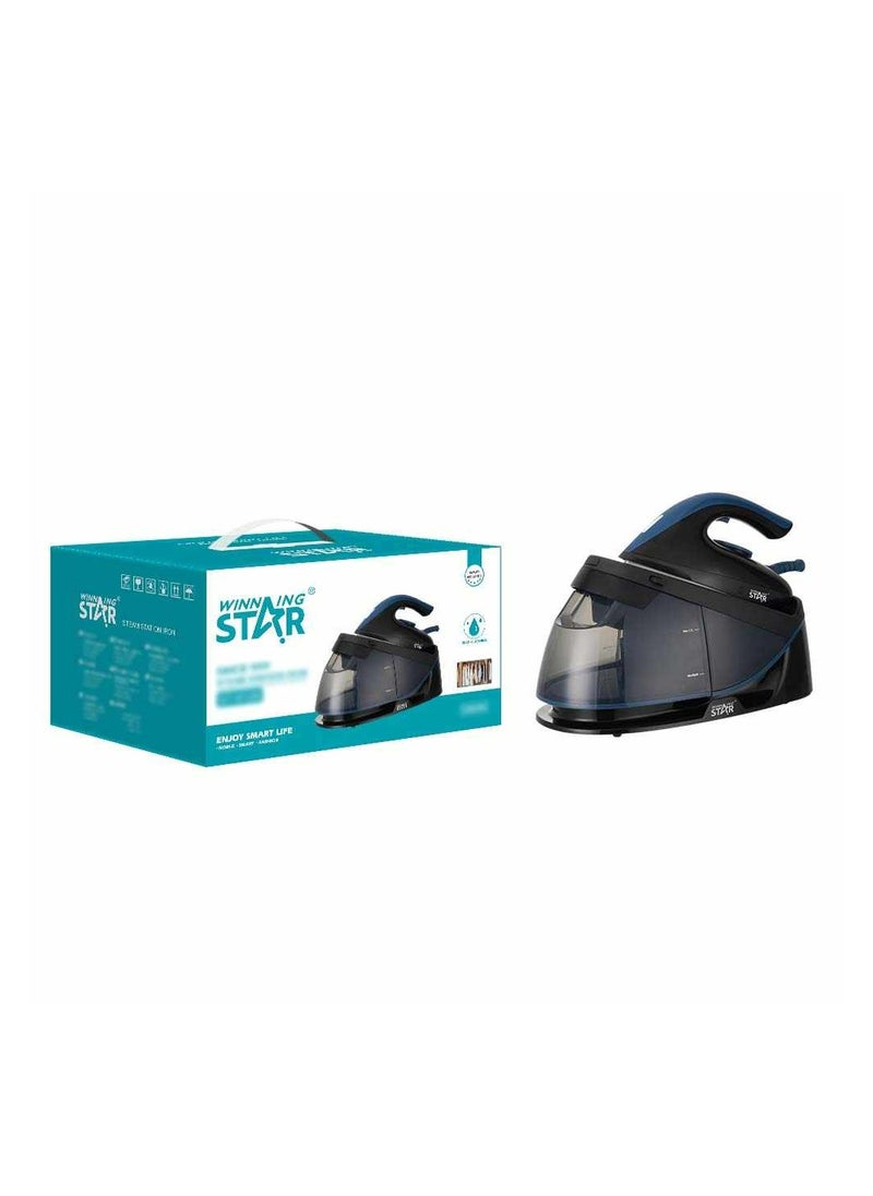 Winning Star Electric Steam Station Iron with 1.7L Water Tank, Ergonomic Handle & Adjustable Temperature Control with Self-Cleaning Ceramic Soleplate 2200W (ST-6129)