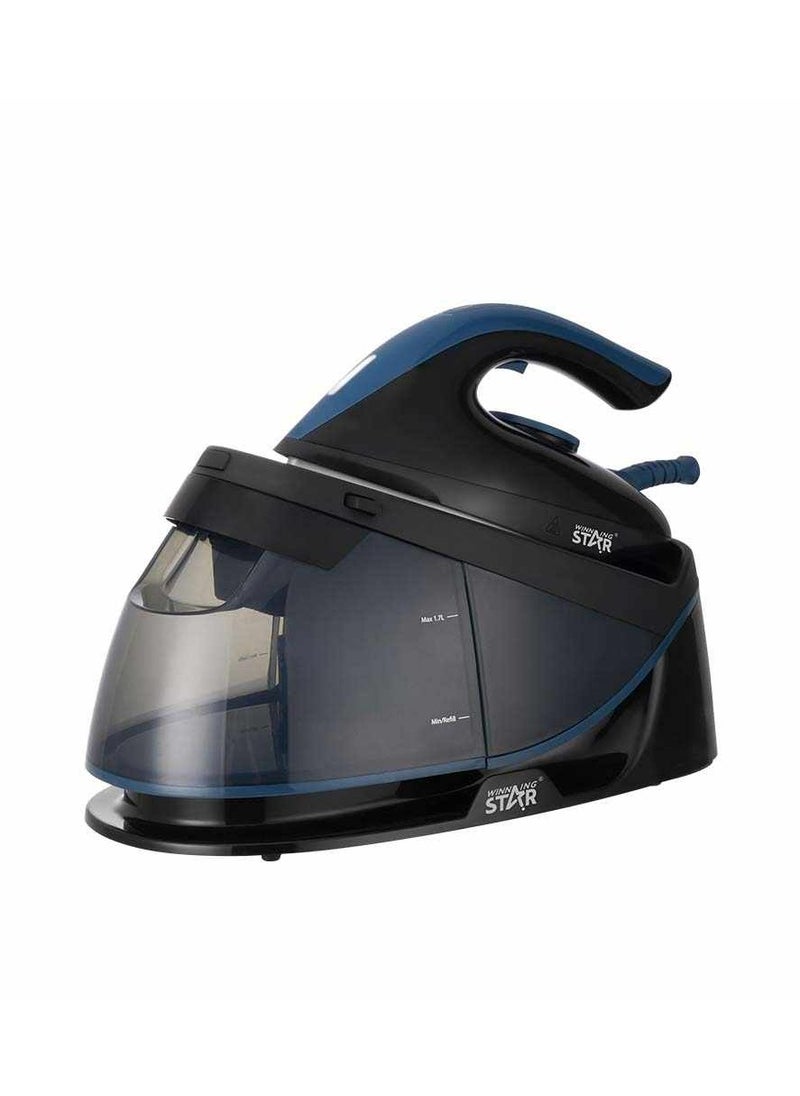 Winning Star Electric Steam Station Iron with 1.7L Water Tank, Ergonomic Handle & Adjustable Temperature Control with Self-Cleaning Ceramic Soleplate 2200W (ST-6129)