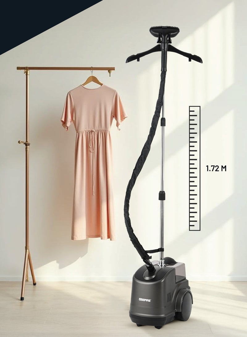 Garment Steamer 2000 W| with Hanger and Fabric Brush, 2 Speed Setting| 3 L Water Detachable Tank Capacity, Suitable for all Kinds of Fabric and Safe for Delicate Fabrics| 2 Years Warranty GGS25020 Black 3 L 2000 W GGS25020 Black