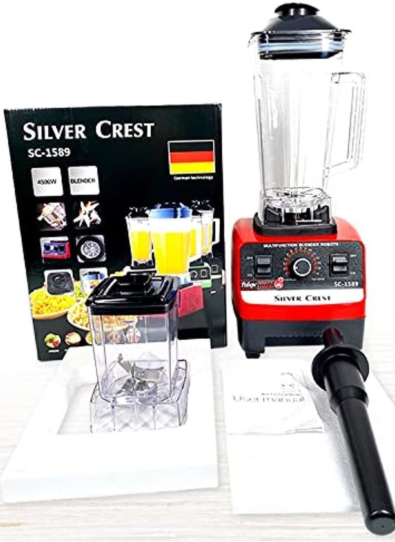 SilverCrest Multi Blender Mixer Juicer Food Professional With Smart 15 Timer Speed Quick Arrow/4500W/Multicolour