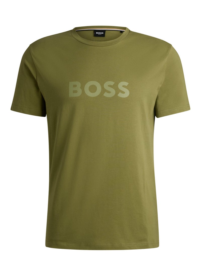 Cotton-jersey T-shirt with SPF 50+ UV protection