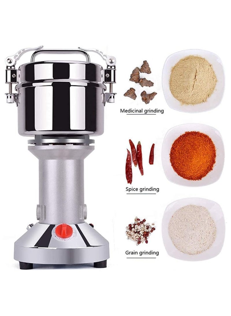 Electric Grain Mill Grinder for Herb Pulveriser Food Grade Stainless Steel Grinding Machine for Grain, SC-100G