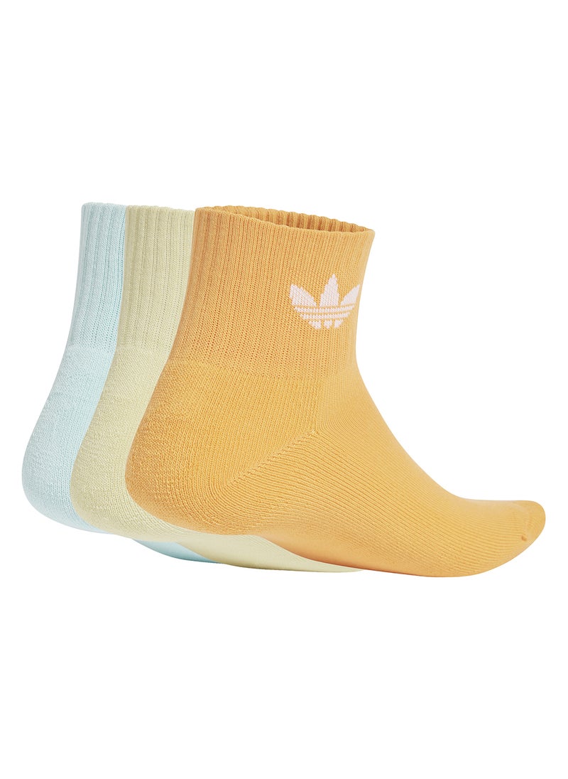 3 Pack Mid Cut Crew Socks
