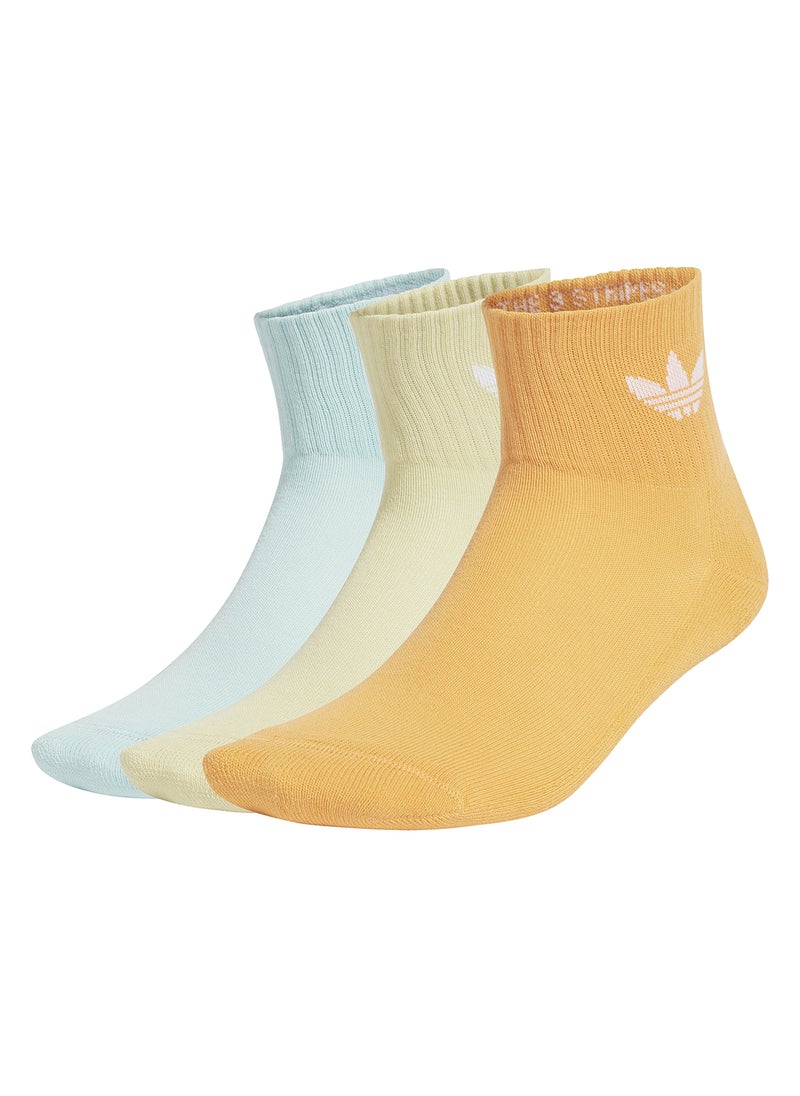 3 Pack Mid Cut Crew Socks