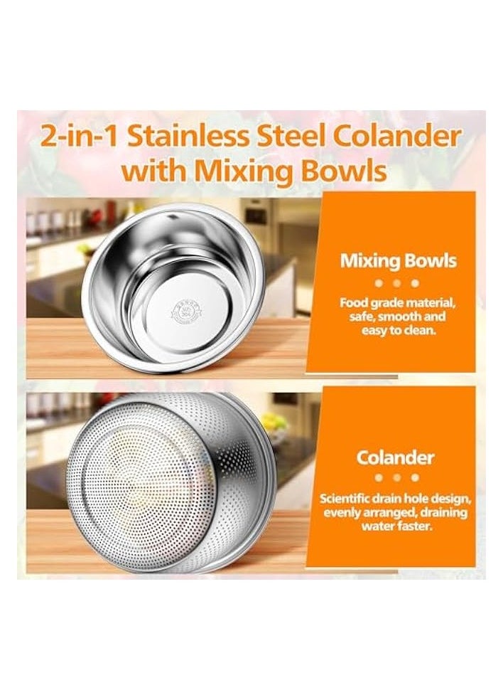 💎【Effortless Cleaning】With a mirror-polished interior and exterior, cleaning our strainer is a breeze. Simply rinse it under running water for a few seconds, and it's ready for reuse. It's 100% dishwasher safe, thanks to its rustproof stainless steel construction, making cleanup hassle-free.