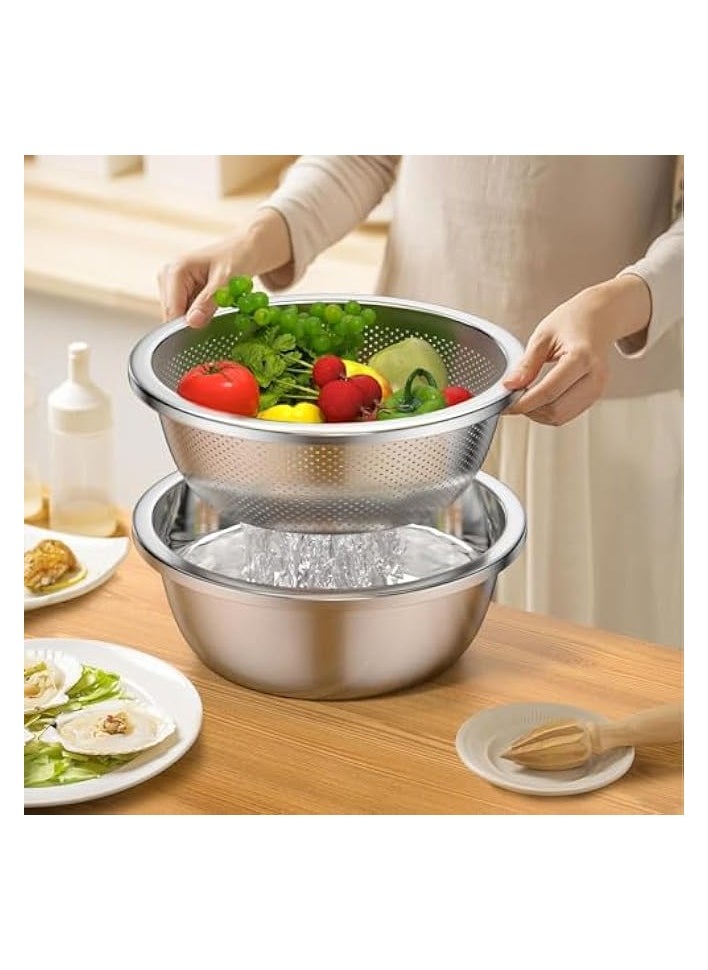 💎【Effortless Cleaning】With a mirror-polished interior and exterior, cleaning our strainer is a breeze. Simply rinse it under running water for a few seconds, and it's ready for reuse. It's 100% dishwasher safe, thanks to its rustproof stainless steel construction, making cleanup hassle-free.