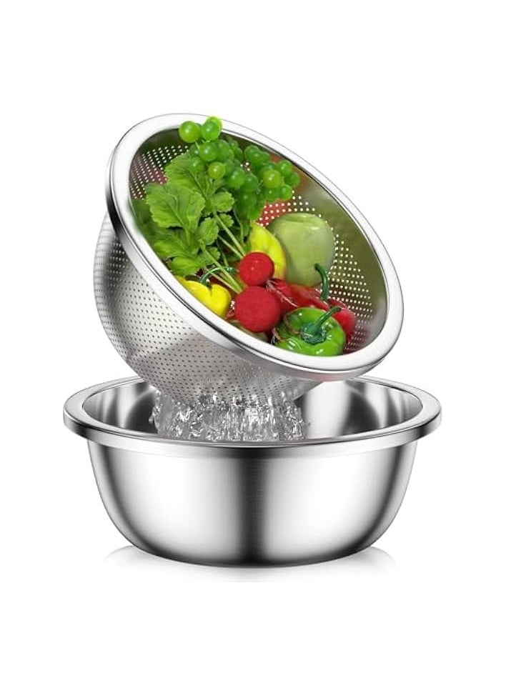 💎【Effortless Cleaning】With a mirror-polished interior and exterior, cleaning our strainer is a breeze. Simply rinse it under running water for a few seconds, and it's ready for reuse. It's 100% dishwasher safe, thanks to its rustproof stainless steel construction, making cleanup hassle-free.