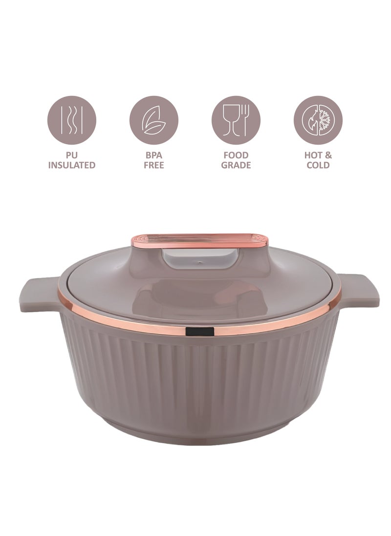 Fancy Casserole Stainless Steel Insulated Hotpot 3500ML - Rose