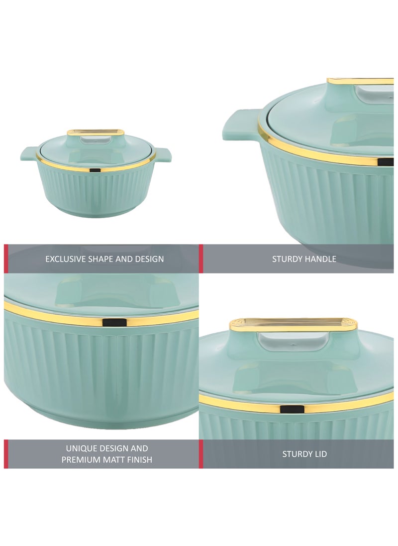 Fancy Casserole Stainless Steel Insulated Hotpot 3500ML - Green