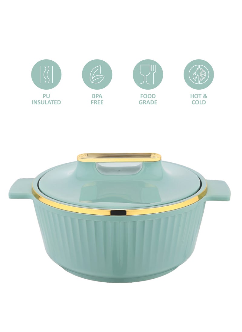 Fancy Casserole Stainless Steel Insulated Hotpot 3500ML - Green