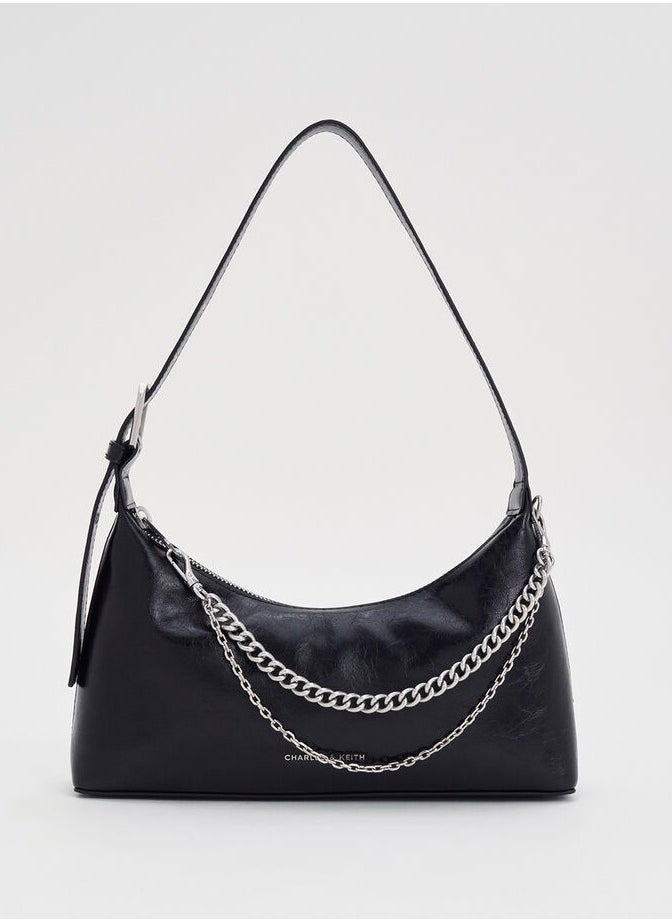 Atwood Chain Crinkle Hobo Bag