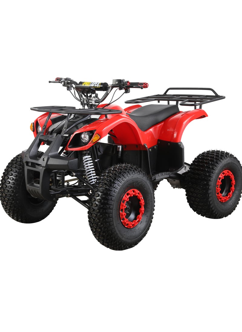 Top Gear TG 450 Electric Quad Bike for Adults, 60V 500W Motor with 3-Speed Adjustment, Disc Brakes, Dual Suspension, LED Lights, and 70KM Range - Red